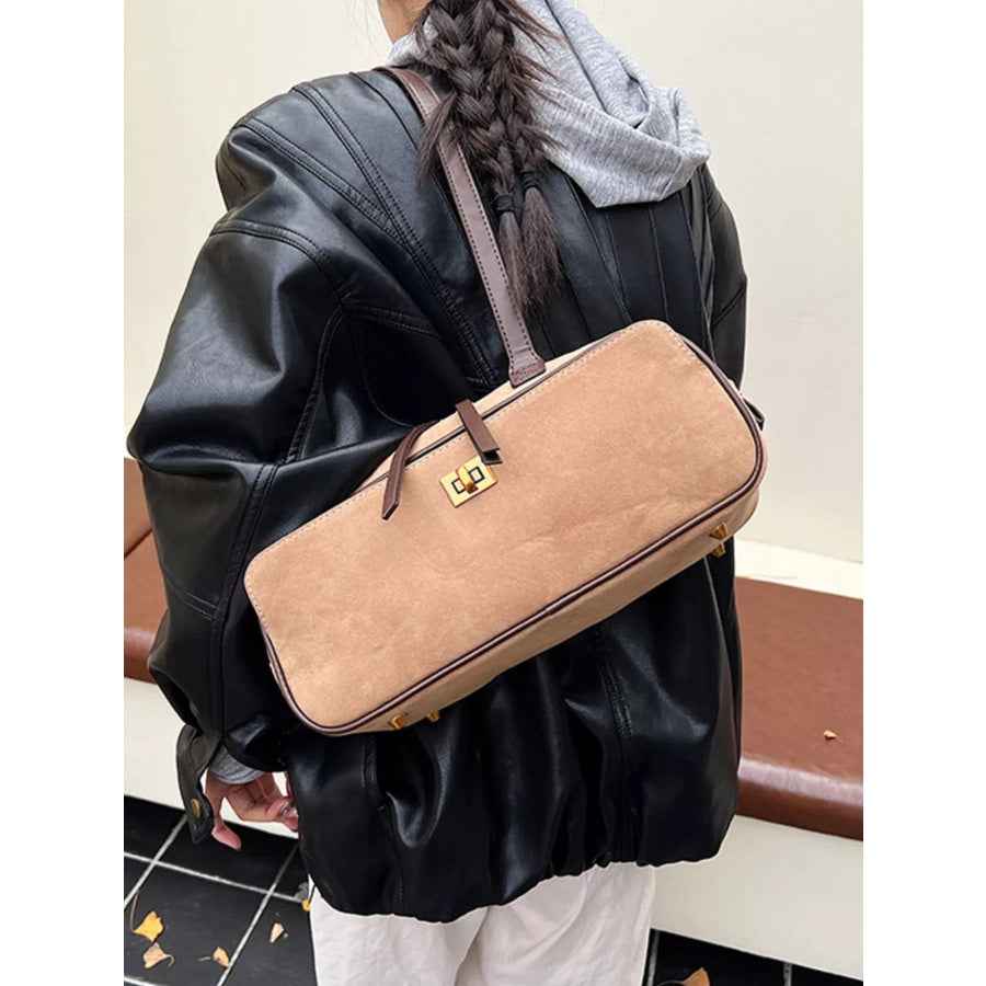 Suede Leather Shoulder Bag Apparel and Accessories
