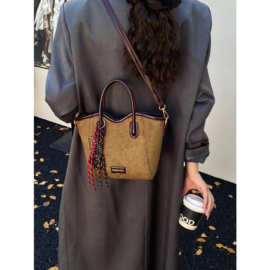 Suede Leather Strap Tote Bag Apparel and Accessories