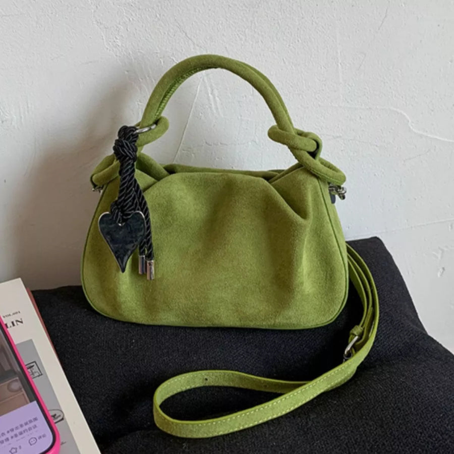 Suede Mini Crossbody Bag with Adjustable Strap Apparel and Accessories