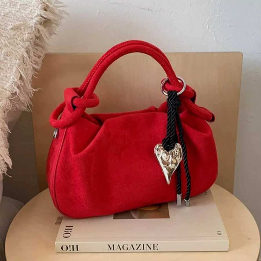 Suede Mini Crossbody Bag with Adjustable Strap Apparel and Accessories