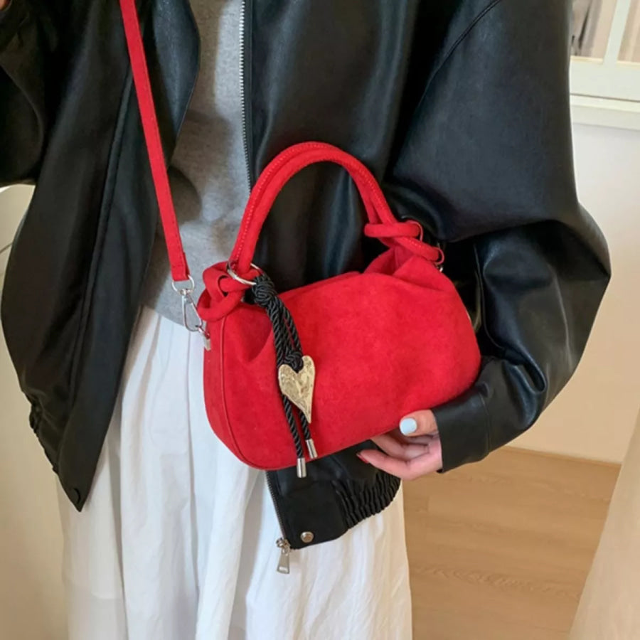 Suede Mini Crossbody Bag with Adjustable Strap Apparel and Accessories