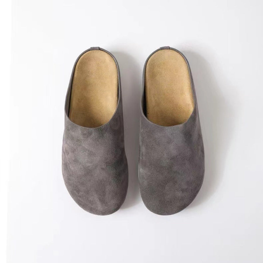 Suede Round Toe Slip-Ons Apparel and Accessories