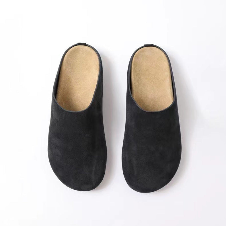 Suede Round Toe Slip-Ons Apparel and Accessories