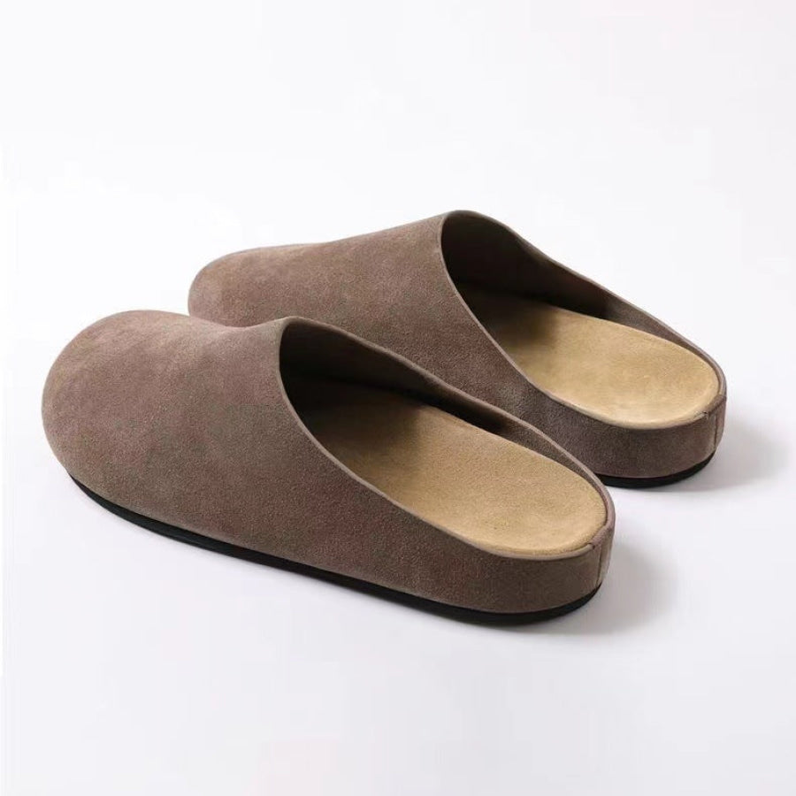 Suede Round Toe Slip-Ons Apparel and Accessories