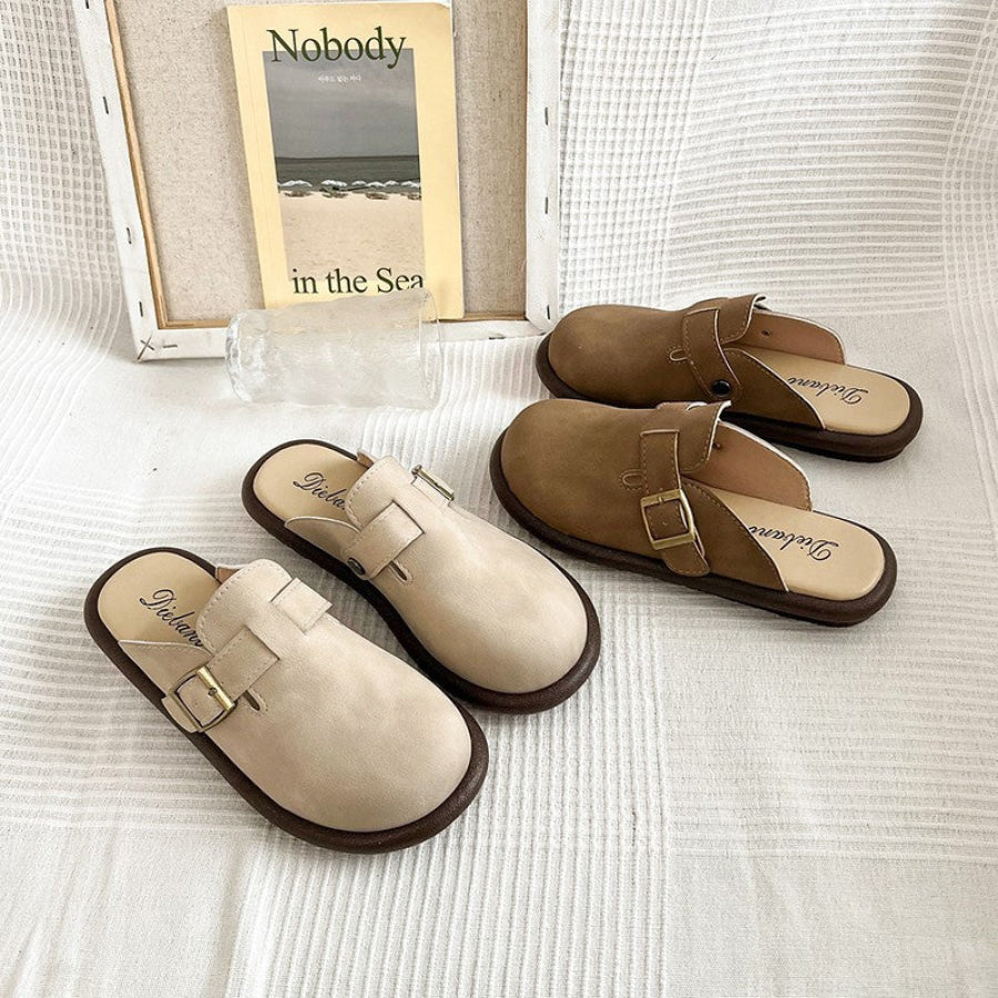 Suede Round Toe Slip-Ons Apparel and Accessories