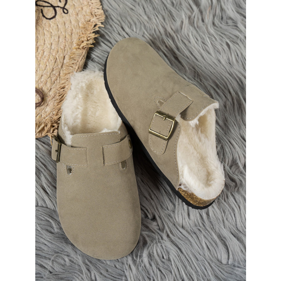 Suede Round Toe Slippers Apparel and Accessories