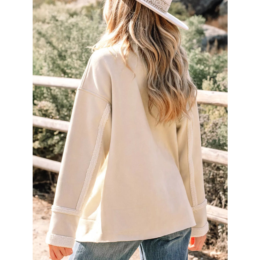 Suede Sherpa Lined Western Loose Jacket Apparel and Accessories