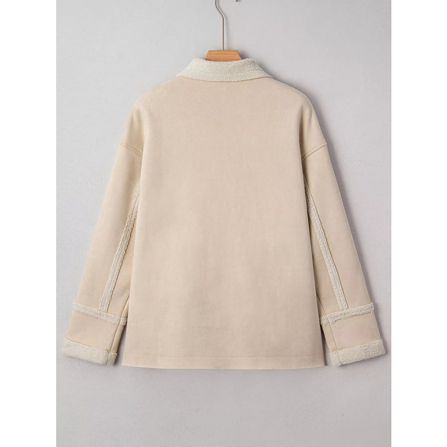 Suede Sherpa Lined Western Loose Jacket Apparel and Accessories