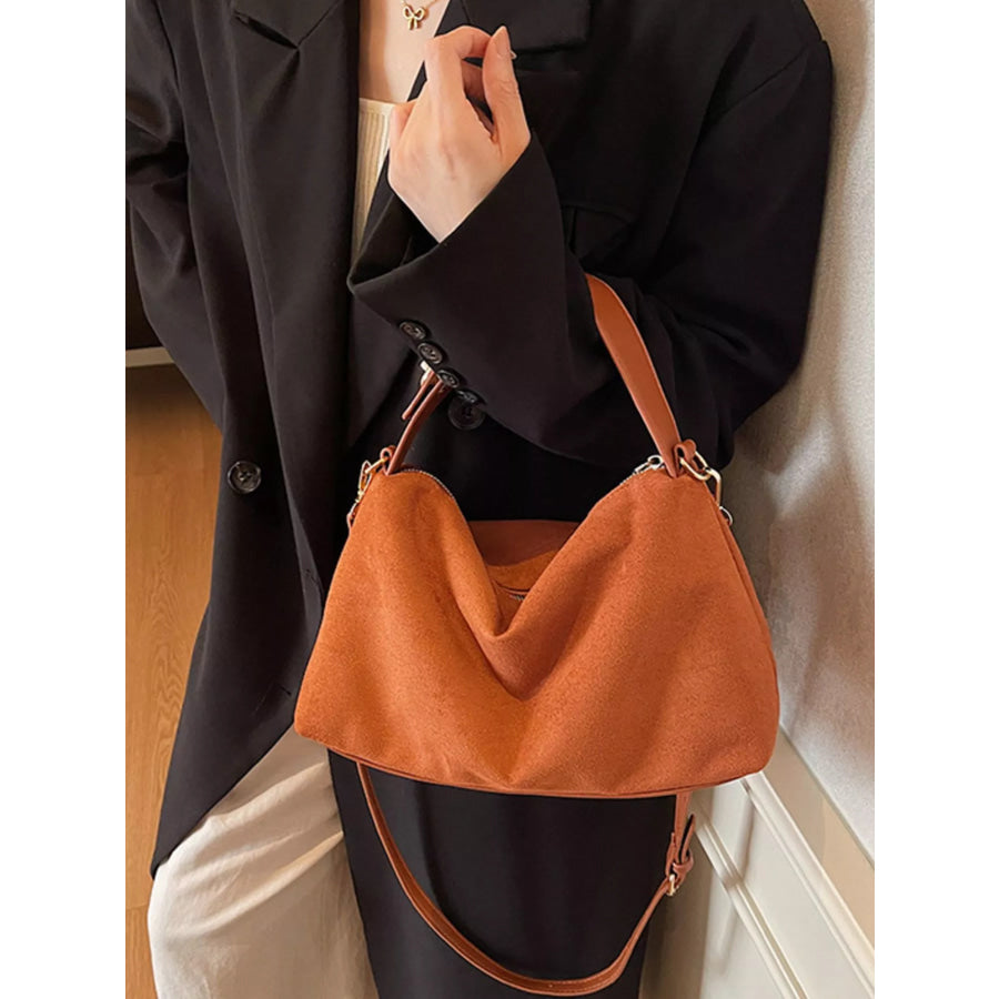 Suede Texture Crossbody Bag Apparel and Accessories