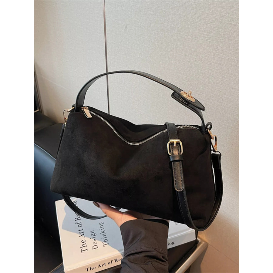 Suede Texture Crossbody Bag Apparel and Accessories