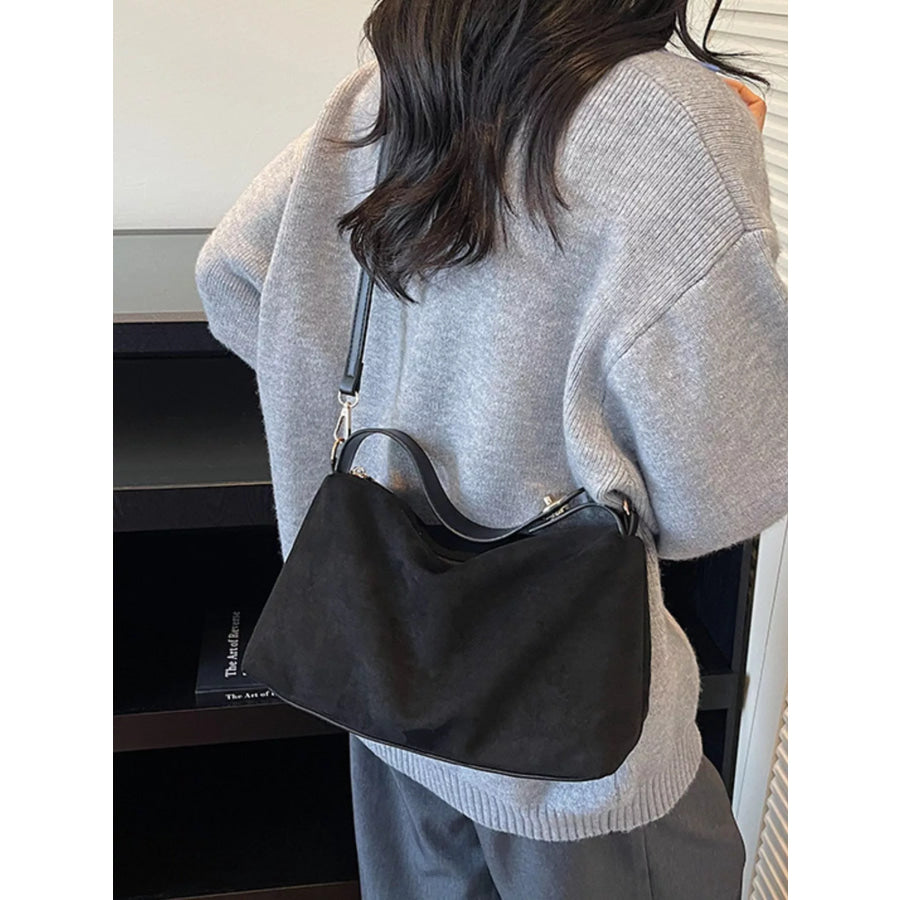 Suede Texture Crossbody Bag Apparel and Accessories