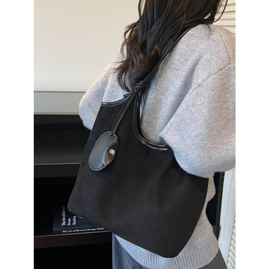 Suede Texture Shoulder Bag Apparel and Accessories