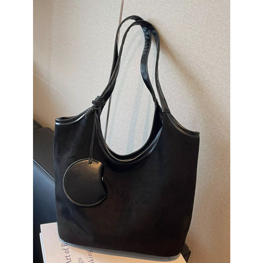 Suede Texture Shoulder Bag Apparel and Accessories