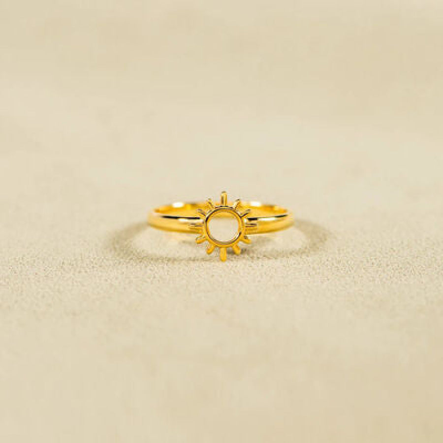 Sun Shape 18K Gold-Plated Ring Gold / 6 Apparel and Accessories