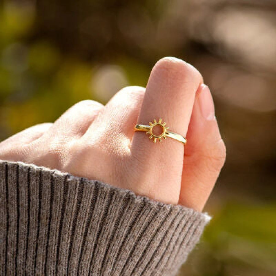 Sun Shape 18K Gold-Plated Ring Apparel and Accessories