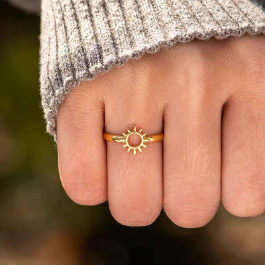 Sun Shape 18K Gold-Plated Ring Apparel and Accessories