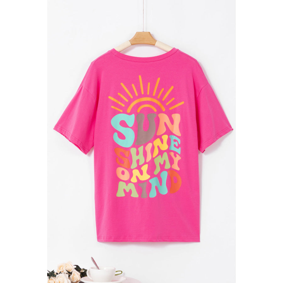 SUN SHINE ON MY MIND Round Neck T - Shirt Apparel and Accessories