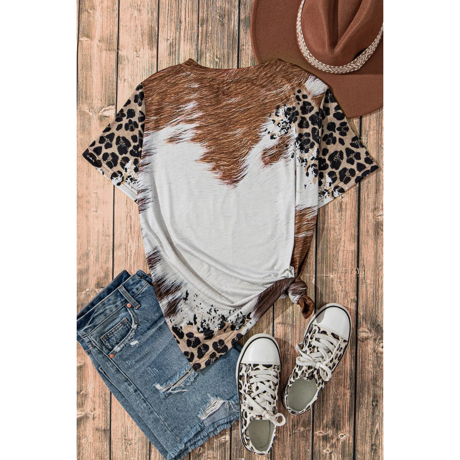 Sunflower Graphic Round Neck Short Sleeve T-Shirt Apparel and Accessories