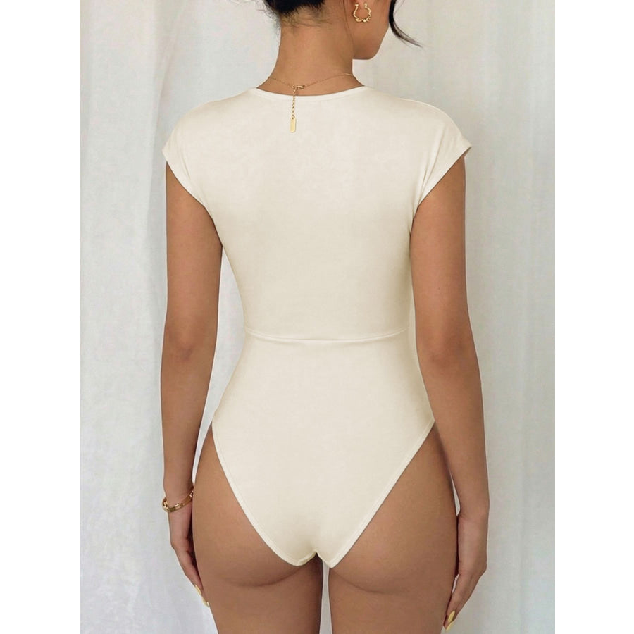 Surplice Cap Sleeve Bodysuit Apparel and Accessories
