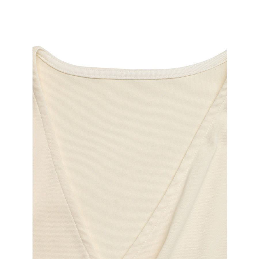 Surplice Cap Sleeve Bodysuit Apparel and Accessories
