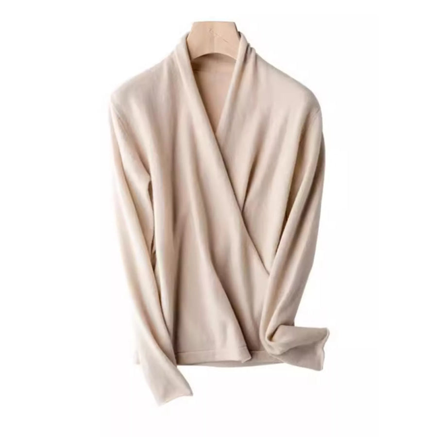 Surplice Long Sleeve Sweater Apparel and Accessories