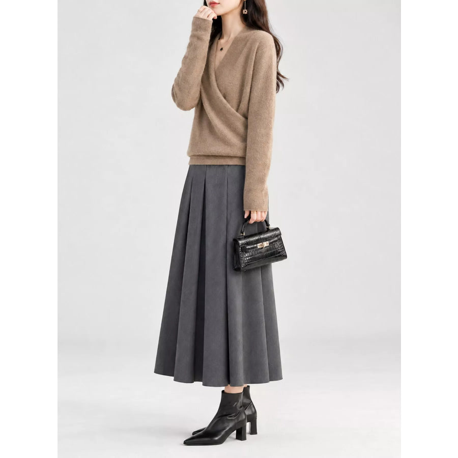 Surplice Long Sleeve Sweater Apparel and Accessories