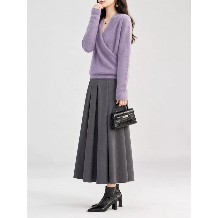 Surplice Long Sleeve Sweater Apparel and Accessories