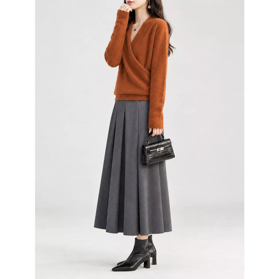 Surplice Long Sleeve Sweater Apparel and Accessories