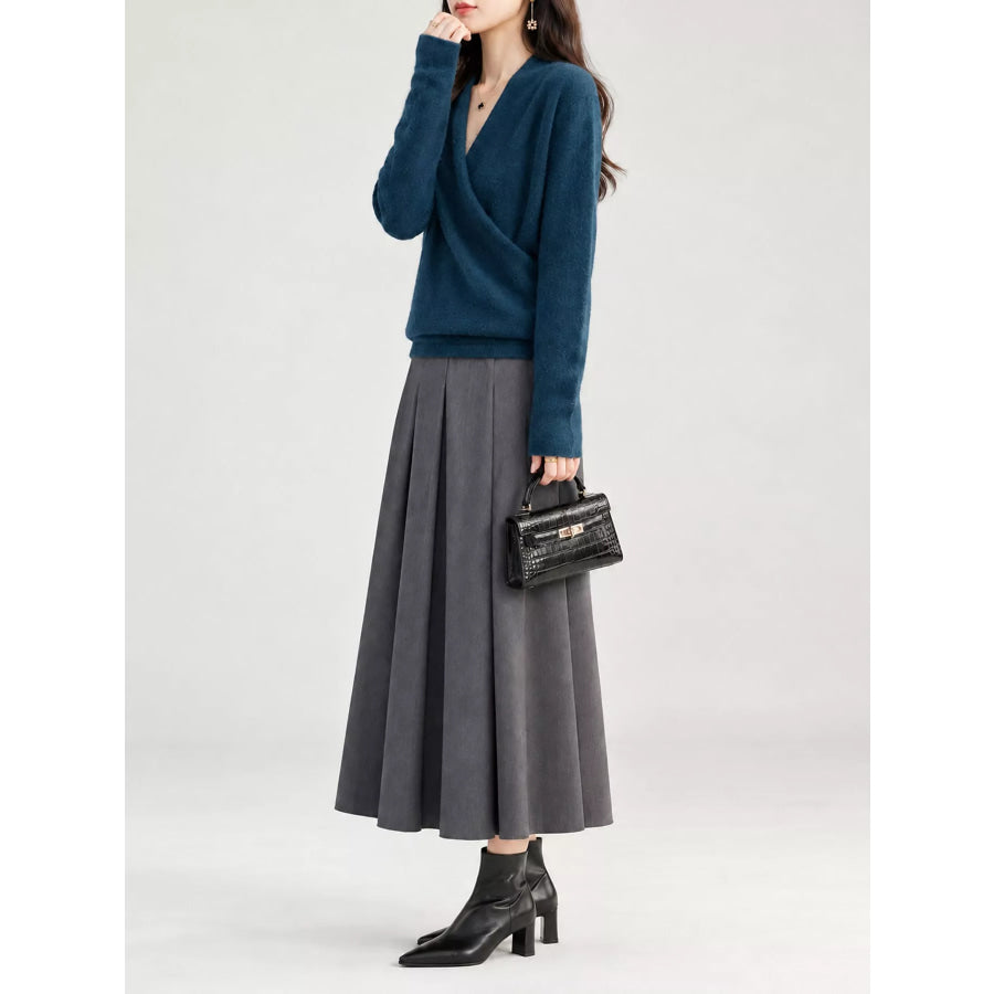 Surplice Long Sleeve Sweater Apparel and Accessories
