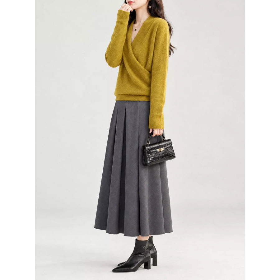 Surplice Long Sleeve Sweater Apparel and Accessories