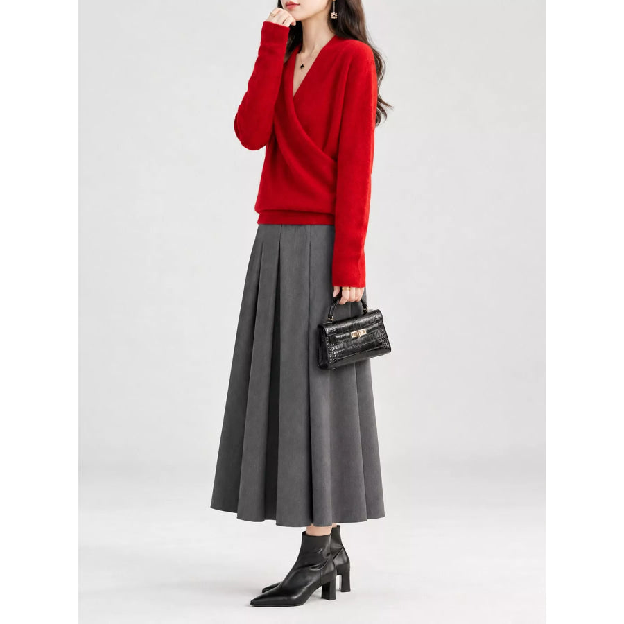 Surplice Long Sleeve Sweater Apparel and Accessories