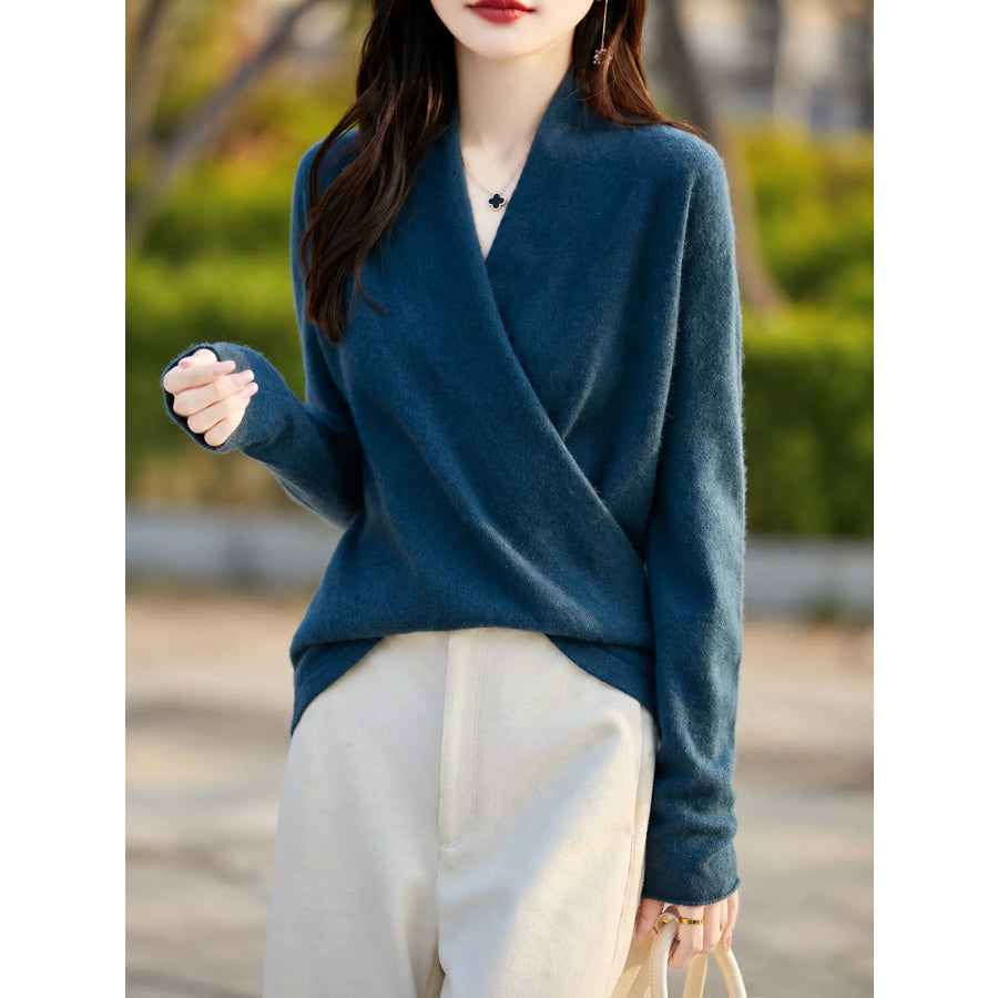 Surplice Long Sleeve Sweater Ink Blue / S Apparel and Accessories