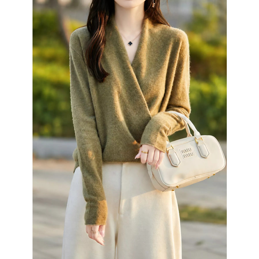 Surplice Long Sleeve Sweater Matcha Green / S Apparel and Accessories