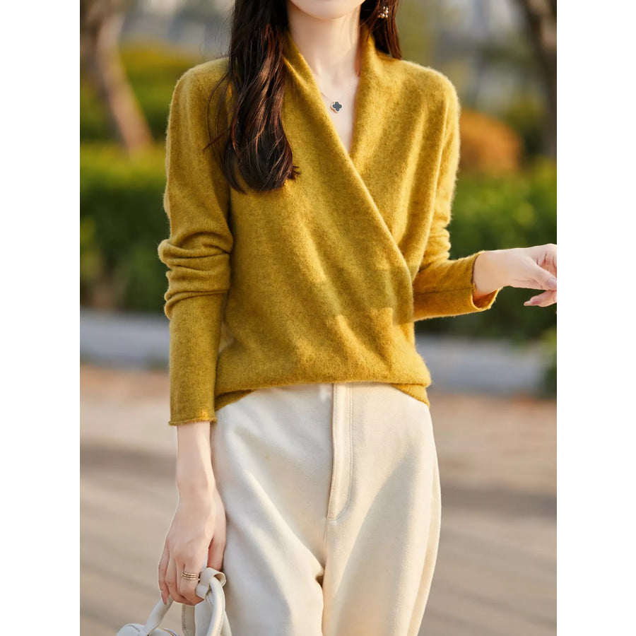 Surplice Long Sleeve Sweater Mottled Yellow / S Apparel and Accessories