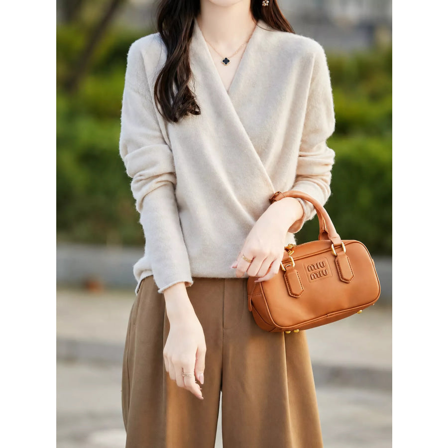 Surplice Long Sleeve Sweater Natural Fleece Beige / S Apparel and Accessories