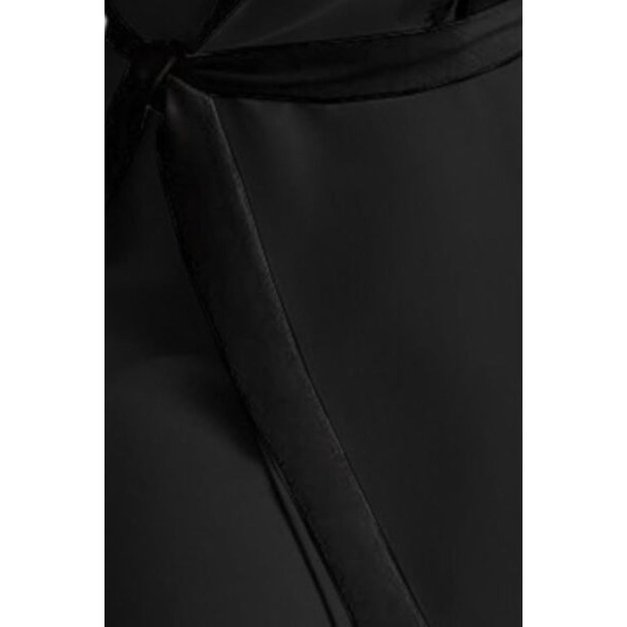 Surplice Tie-Waist Balloon Sleeve Dress Clothing