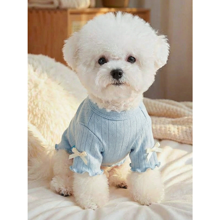 Sweet Bear Patch Ribbed Pet Top Apparel and Accessories