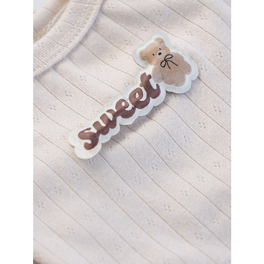 Sweet Bear Patch Ribbed Pet Top Apparel and Accessories