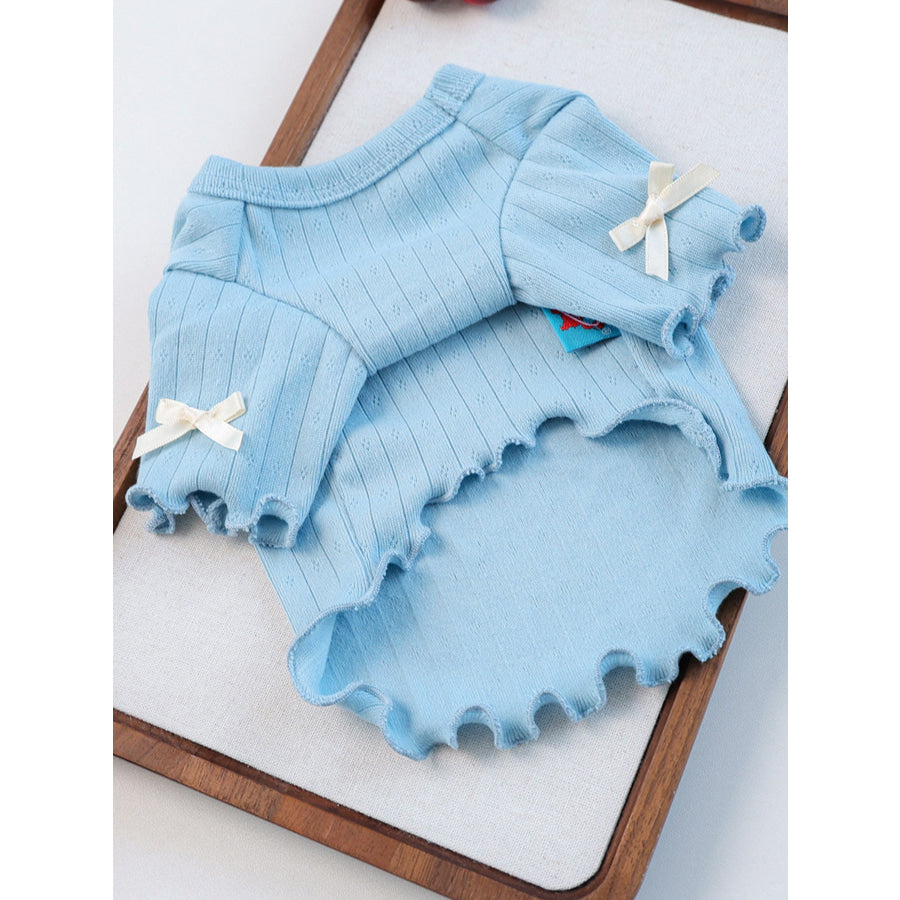 Sweet Bear Patch Ribbed Pet Top Apparel and Accessories