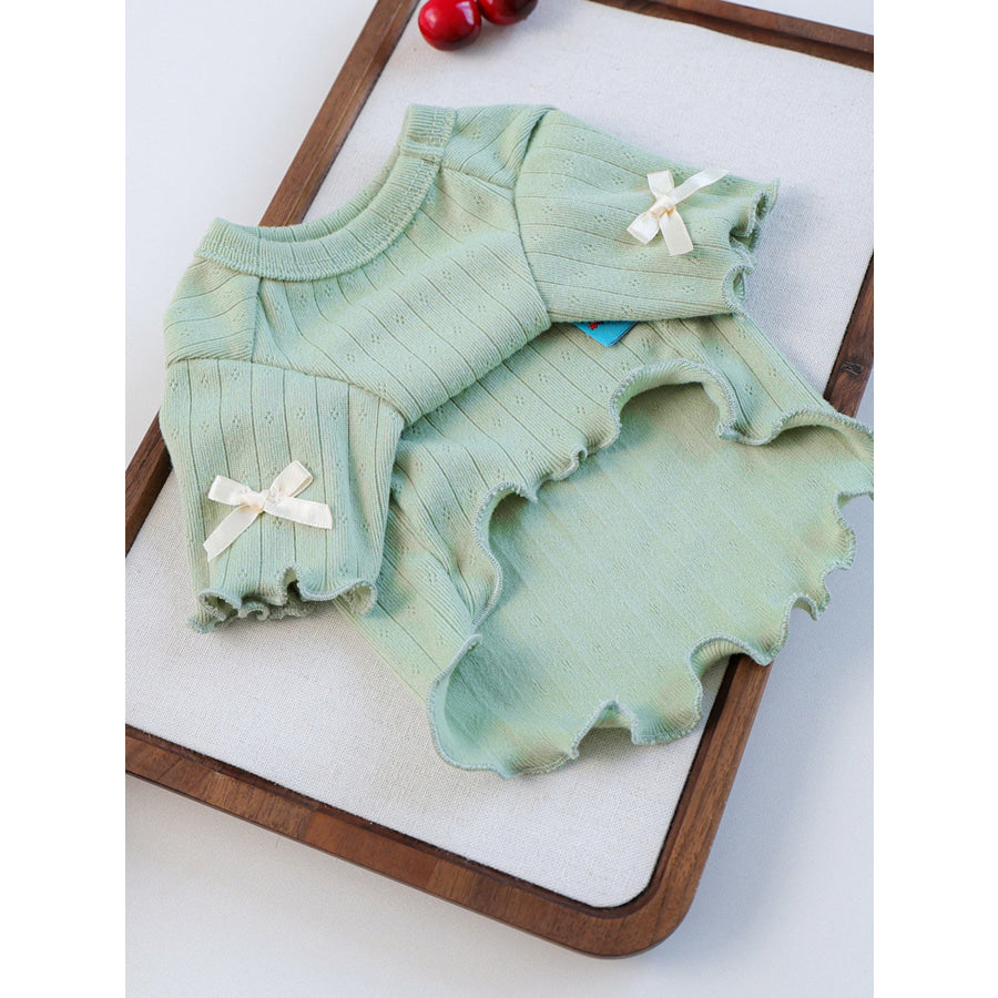 Sweet Bear Patch Ribbed Pet Top Apparel and Accessories