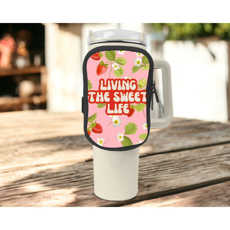 Sweet Life Zippered Pouch/Bag For 40oz Tumbler Tumbler