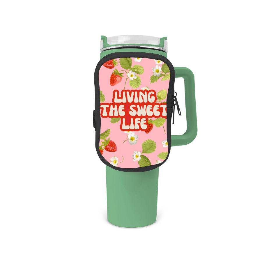 Sweet Life Zippered Pouch/Bag For 40oz Tumbler Tumbler