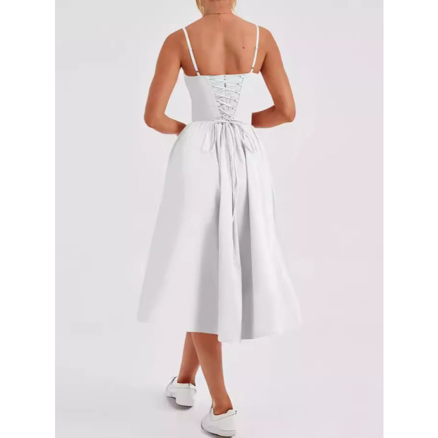 Sweetheart Neck Midi Cami Dress Apparel and Accessories