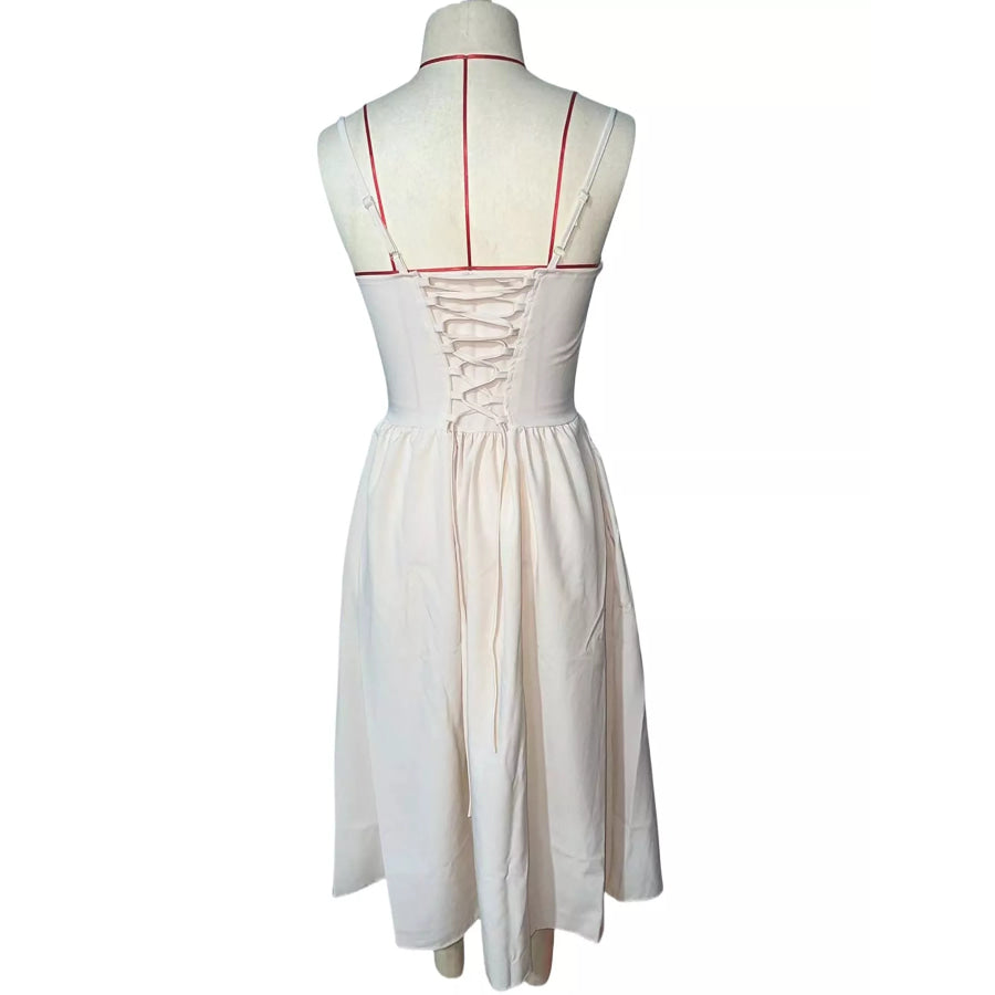 Sweetheart Neck Midi Cami Dress Apparel and Accessories