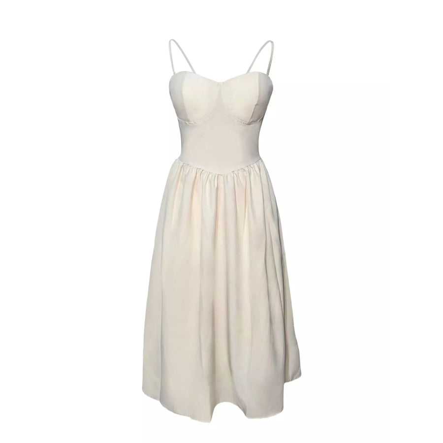 Sweetheart Neck Midi Cami Dress Apparel and Accessories