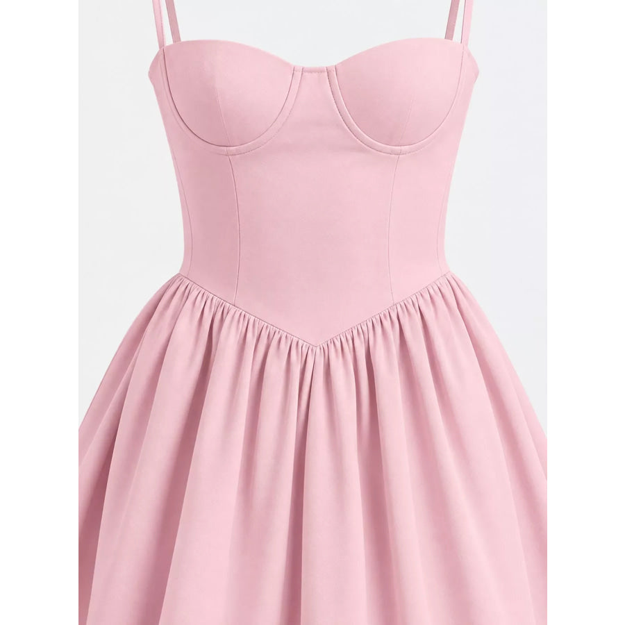 Sweetheart Neck Midi Cami Dress Apparel and Accessories