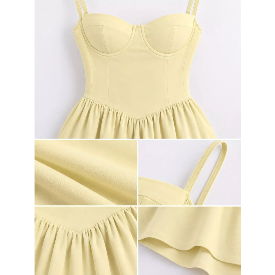 Sweetheart Neck Midi Cami Dress Apparel and Accessories