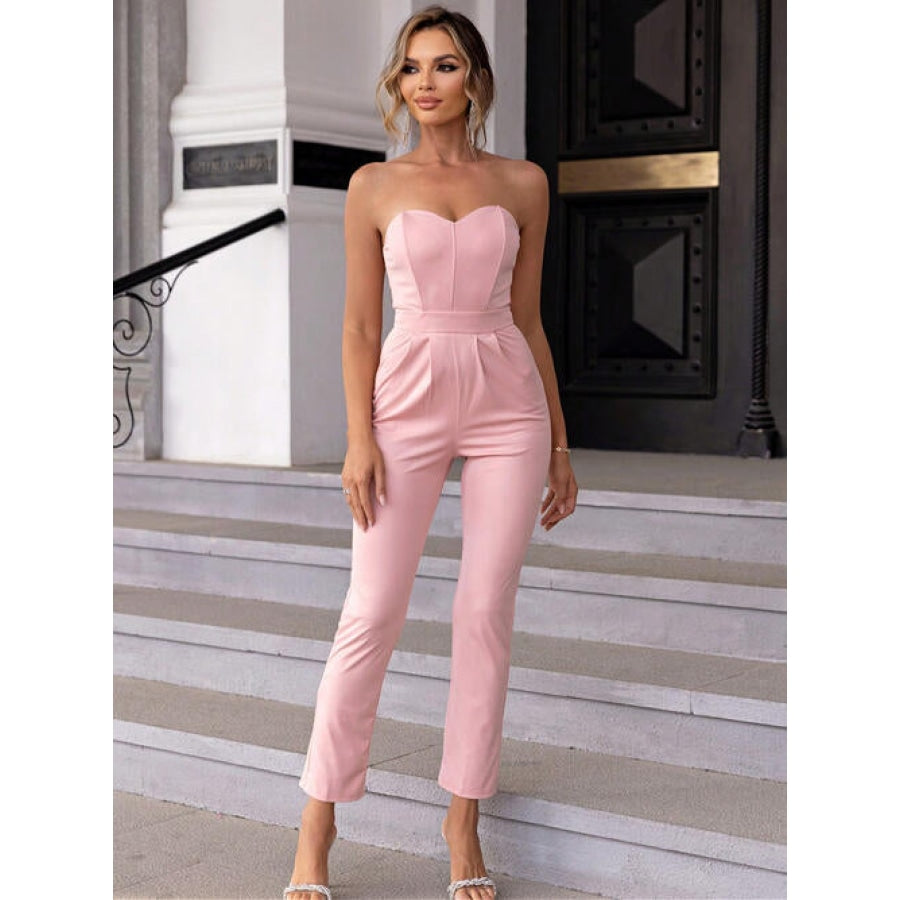 Sweetheart Neck Sleeveless Jumpsuit Women’s Fashion Clothing