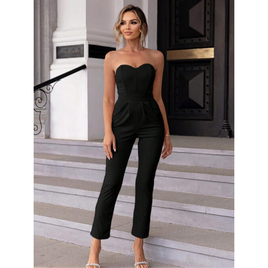 Sweetheart Neck Sleeveless Jumpsuit Women’s Fashion Clothing