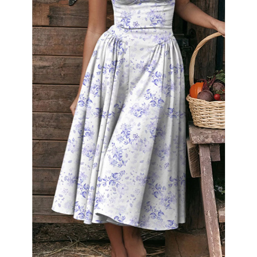 Sweetheart Neck Spaghetti Strap Midi Dress Apparel and Accessories